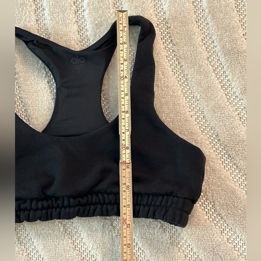 Alo Yoga Accolade Sweatshirt Black Sports Bra - S - Picture 9 of 10
